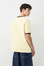 Kısa Kollu Regular Fit Tişört Sarı