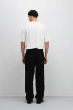 Baggy Fit Kumaş Pantolon Siyah