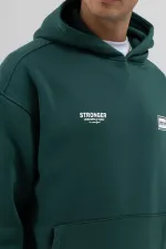 Sweat-shirt oversize imprimé au dos, bleu marine