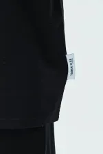 Delik Detaylı Oversize Eşofman Takım Siyah