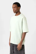 Yıkamalı Oversize Tişört Mint