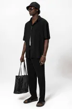 Basic Oversize Ottoman Suit Black