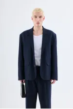 Costume classique oversize bleu marine