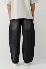 Barrel Fit Jeans Füme