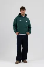 Sweat-shirt oversize imprimé au dos, bleu marine