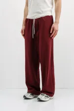 Baggy Fit Eşofman Alt Bordo