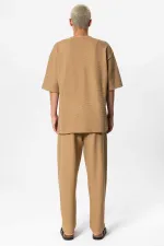 Oversize Basıc Triko Eşofman Takım Vizon Oversize Basıc Triko Eşofman Takım Vizon