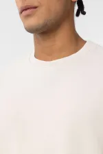 Yıkamalı Metal Detaylı Oversize Tişört Taş