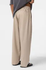 Pantalon ample à taille élastique couleur