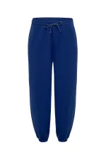 Pantalon de survêtement basique à taille élastique, coupe oversize, bleu marine
