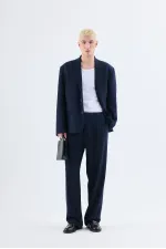 Costume classique oversize bleu marine