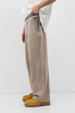 Bağcıklı Baggy Fit Eşofman Alt Vizon