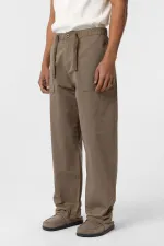 Baggy Fit Gabardine Trousers, Mink