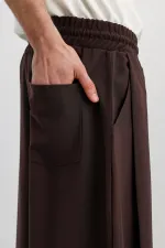 Balloon Fit Pantolon Koyu Kahve