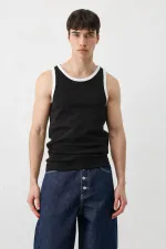 Oversize Askılı Tişört Siyah