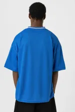 Baskılı Oversize Forma Tişört Saks