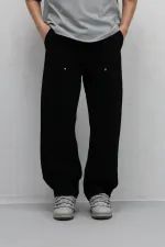 Jean noir ample à poches