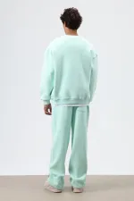 Yıkamalı Baggy Eşofman Alt Mint