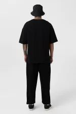 Paça Lastikli Basic Oversize Eşofman Takımı Siyah