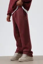 Washed Baggy Sweatpants Burgundy