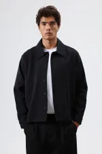 Relax Fit Ceket Siyah