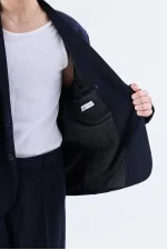 Costume classique oversize bleu marine