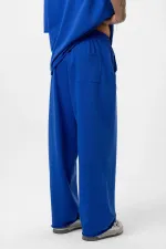 Etiket Detaylı Oversize Eşofman Takım Saks Etiket Detaylı Oversize Eşofman Takım Saks