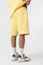 Basic Oversize Şort Takım Sarı