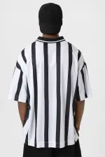 T-shirt oversize imprimé en jersey blanc