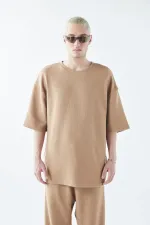 Oversize Basıc Triko Eşofman Takım Vizon Oversize Basıc Triko Eşofman Takım Vizon