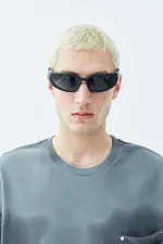 Washed Oversize T-Shirt with Pocket Detail, Dark Gray