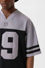 T-shirt oversize imprimé en jersey noir