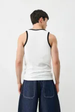 Oversize Askılı Tişört Beyaz