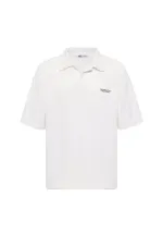 Polo Yaka Oversize Tişört Ekru