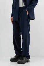 Costume croisé oversize, bleu marine