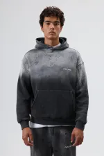 Yıkamalı Oversize Eşofman Takım Siyah