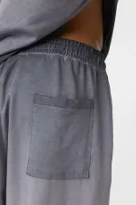 Yıkamalı Oversize Eşofman Takım Gri