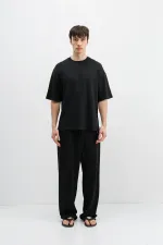 Modal Karışımlı Baggy Eşofman Alt Siyah