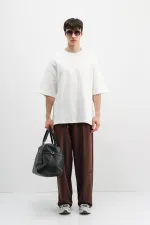 Baggy Fit Eşofman Alt Kahve