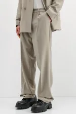 Costume croisé oversize, beige