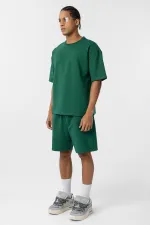 Basic Oversize Şort Takım Nefti