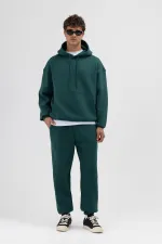 Basic Sweatpants with Elasticated Cuffs, Navy Blue