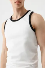 Oversize Askılı Tişört Beyaz