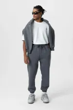 Basıc Oversize Jogger Eşofman Altı Açık Füme