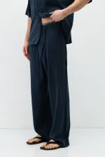 Relax Fit Modal Blend Suit Navy Blue