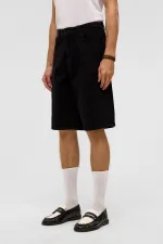 Oversize Bermuda Denim Shorts Black