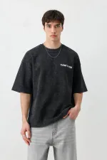 T-shirt oversize imprimé noir