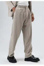 Costume croisé coupe décontractée couleur pierre