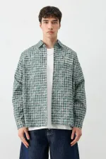 Uzun Kollu Kareli Gömlek Nefti