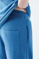 Oversize Basıc Triko Eşofman Takım Mavi Oversize Basıc Triko Eşofman Takım Mavi